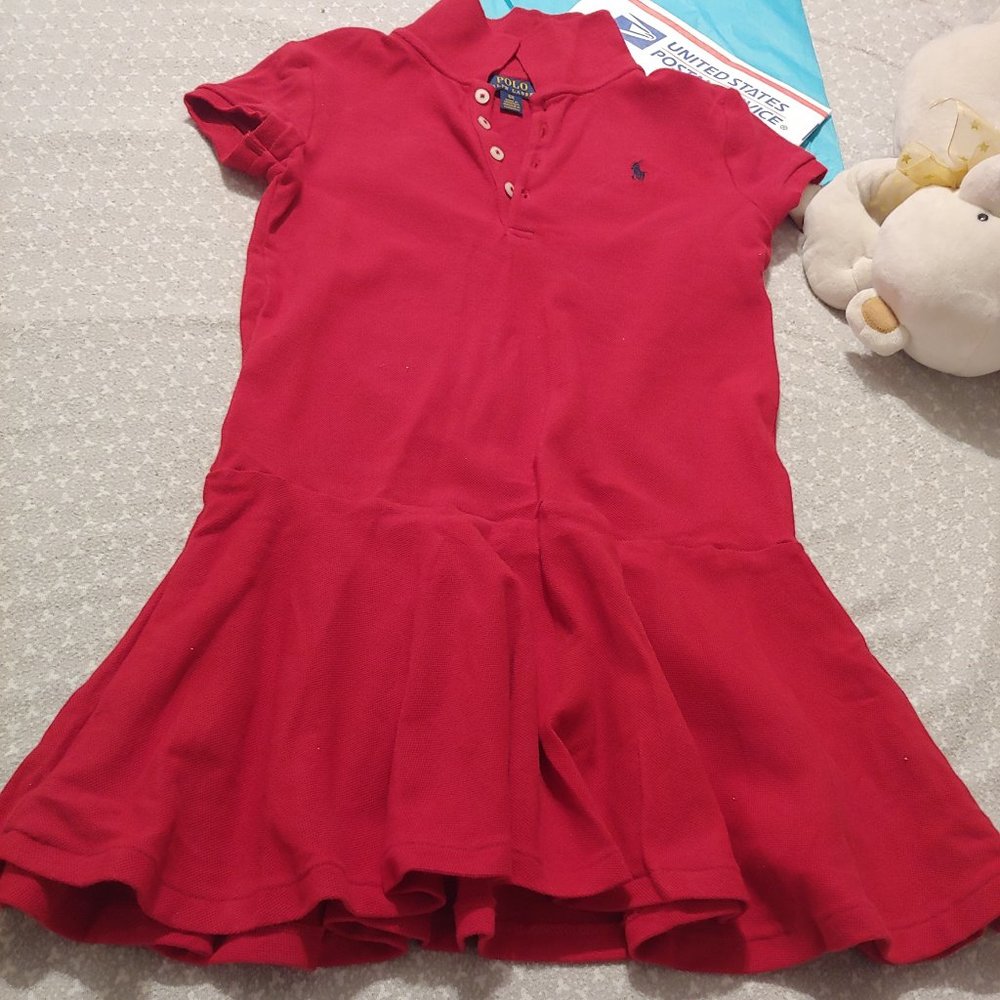 Polo Girls Red Dress Size -6x